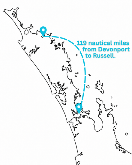 PIC Coastal Classic course map from Auckland to Russell
